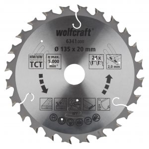Wolfcraft AKU pílový kotúč pozdĺžne priečne rezy ø135x20 Z24 6341000