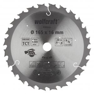 Wolfcraft AKU pílový kotúč pozdĺžne priečne rezy ø165x16 Z24 6343000