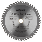 Wolfcraft pílový kotúč čisté rezy ø165x20,16 Z48 6631000
